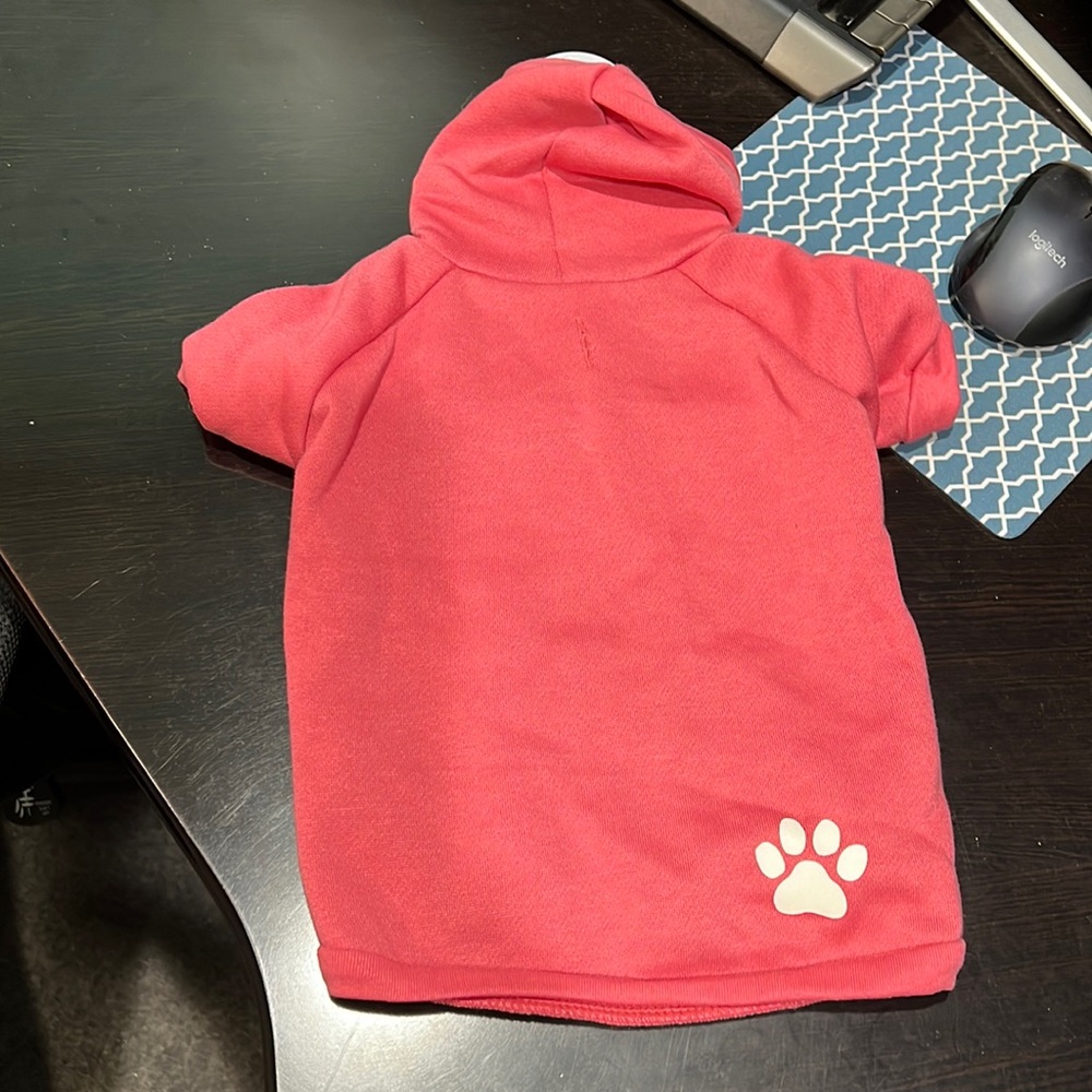 Pink dog hoodie